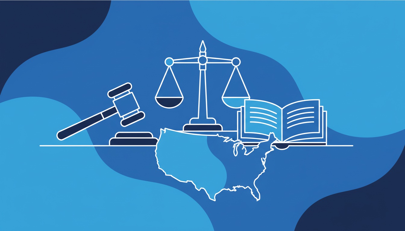 Gavel, scales of justice, and legal books representing a complete guide to sweepstakes laws