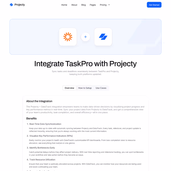 Integration Single Page
